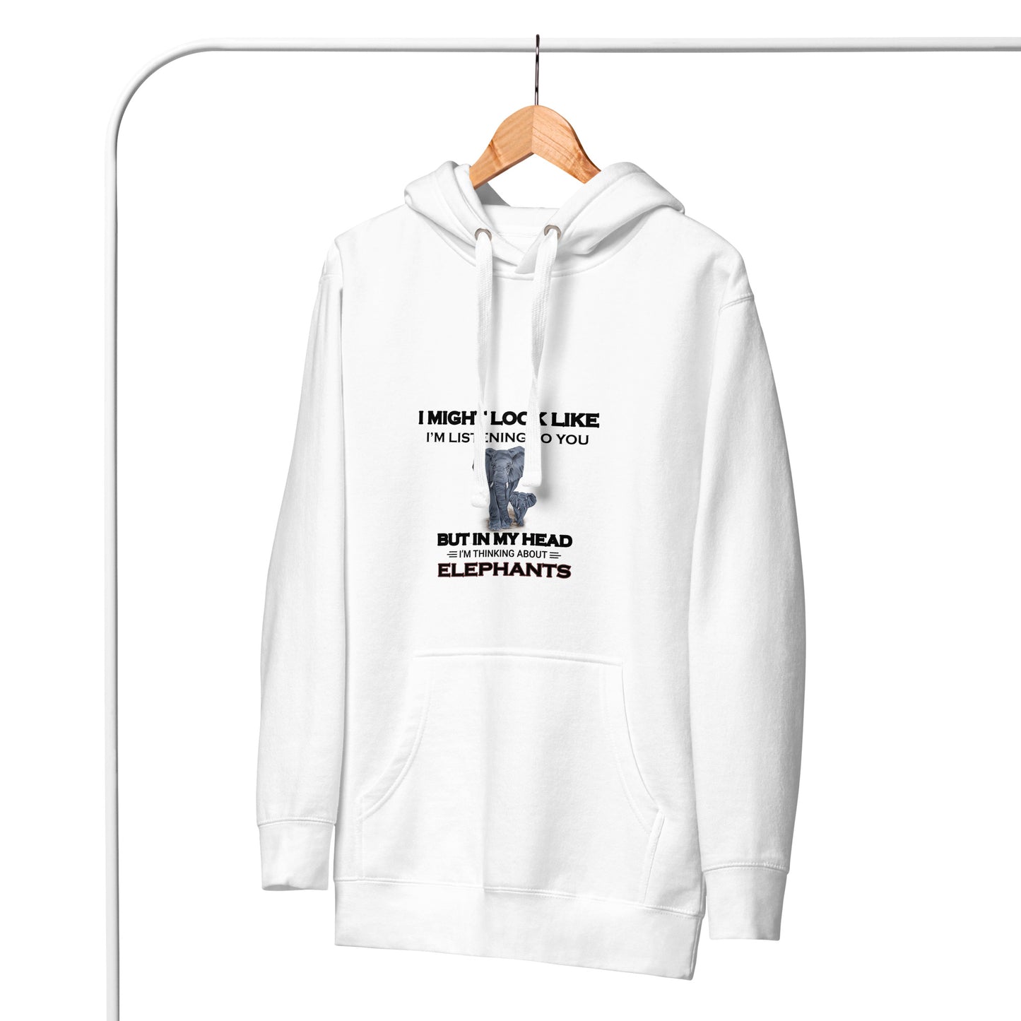 Thinking About Elephants | Unisex Hoodie
