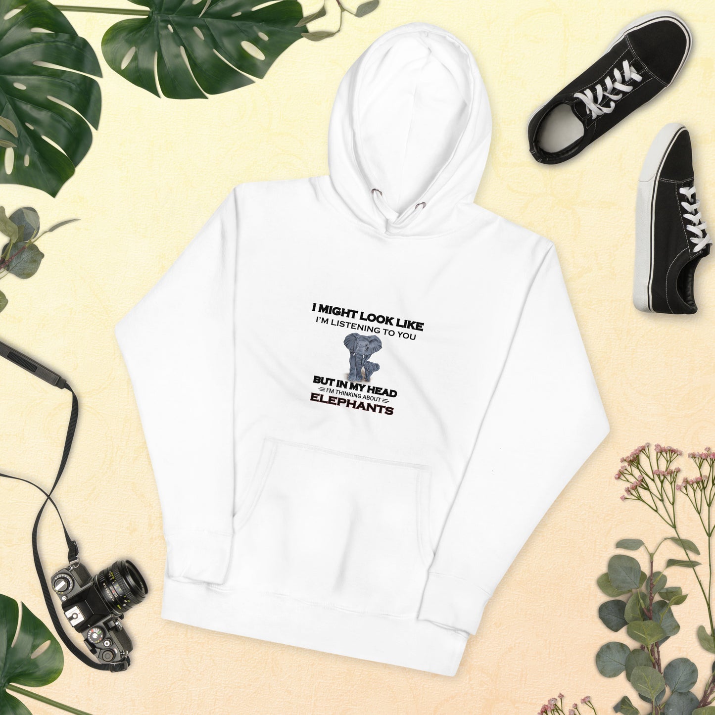 Thinking About Elephants | Unisex Hoodie