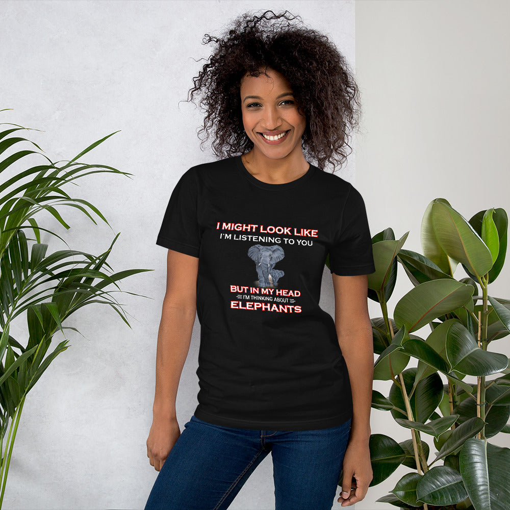 Unisex t-shirt | Thinking About Elephants | Dark