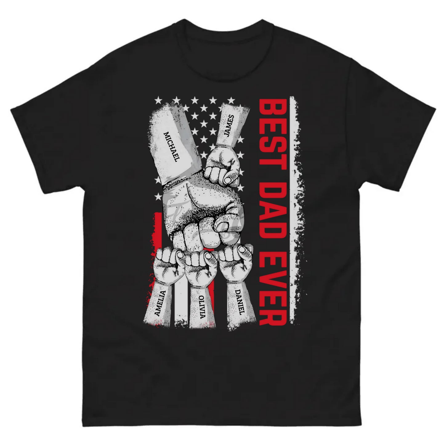 Best Dad Ever | Personalized Tshirt | Front Printed