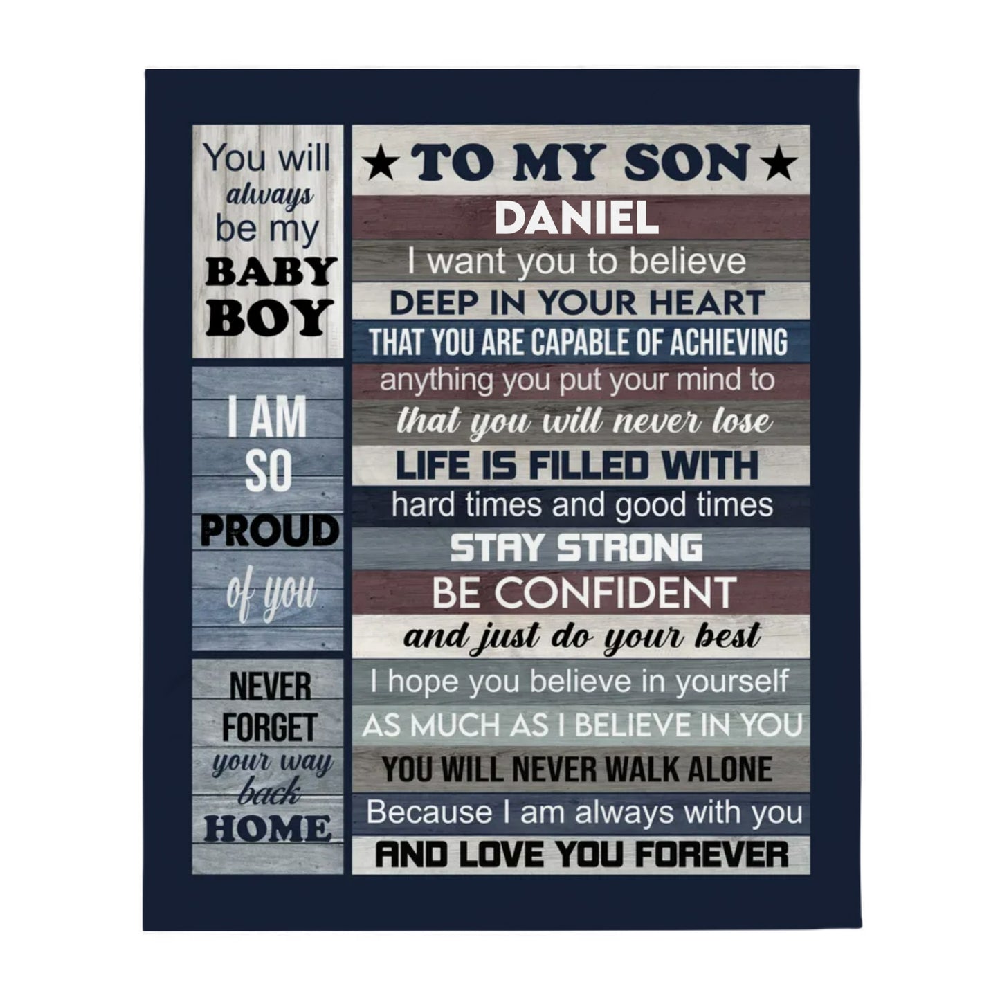 To My Son |Be Confident | Personalized Throw Blanket 50*60 V2