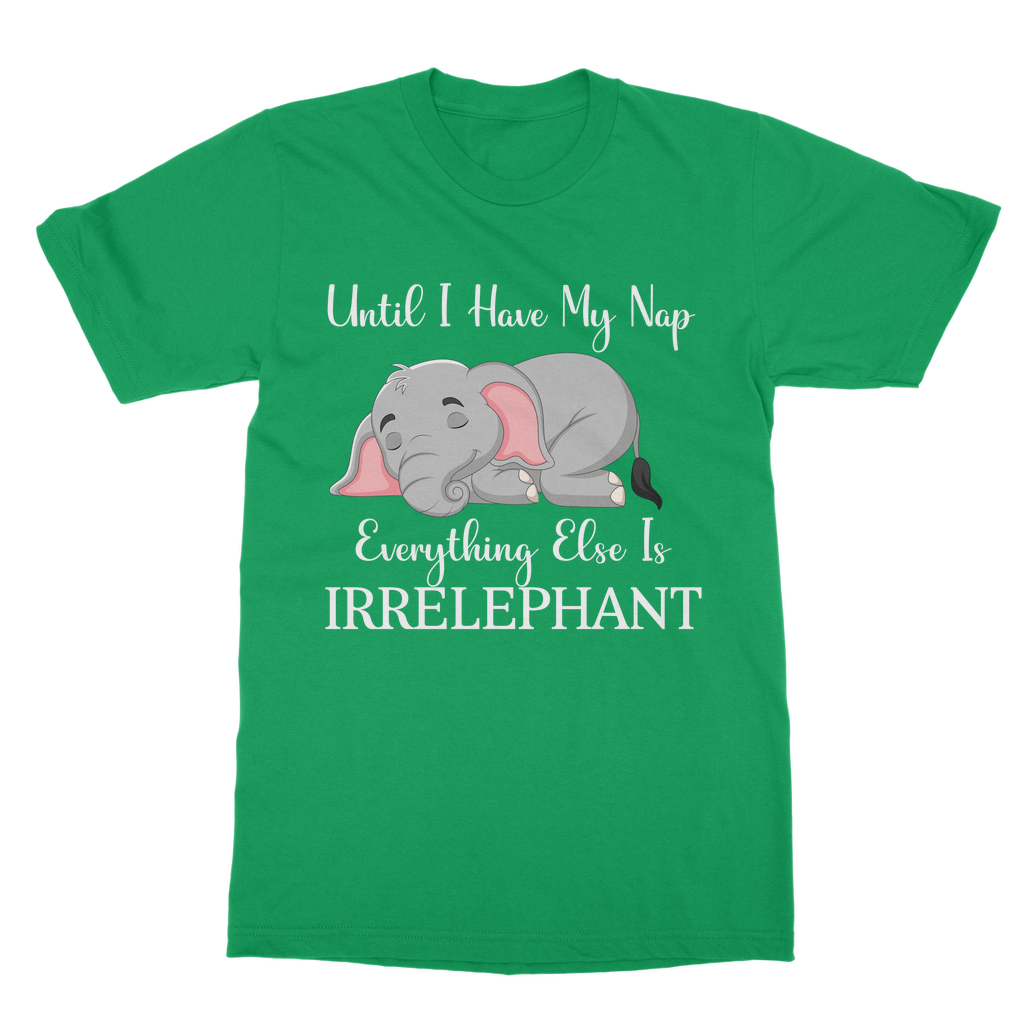 Tshirts Classic Heavy Cotton Adult | Everything Else is Irrelephant | Funny Elephant Tshirt | AOP