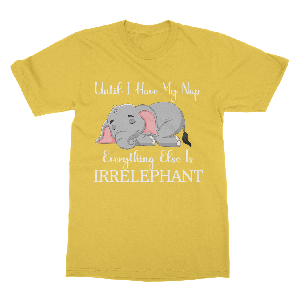 Tshirts Classic Heavy Cotton Adult | Everything Else is Irrelephant | Funny Elephant Tshirt | AOP