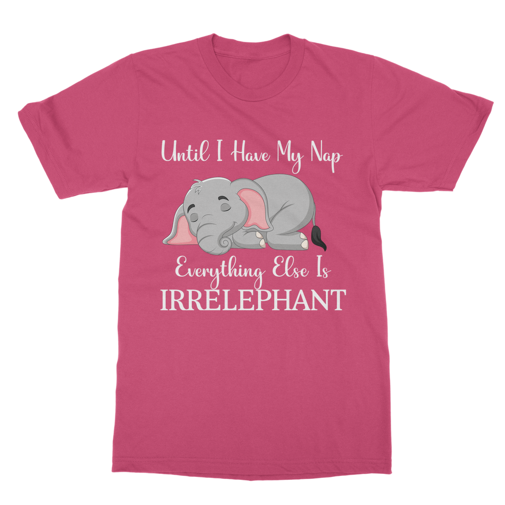 Tshirts Classic Heavy Cotton Adult | Everything Else is Irrelephant | Funny Elephant Tshirt | AOP