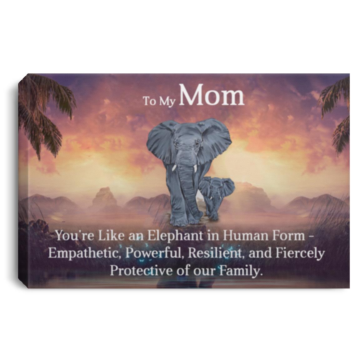 Canva - Powerful Resilient Elephant - Other Layers CANLA75 Landscape Canvas .75in Frame