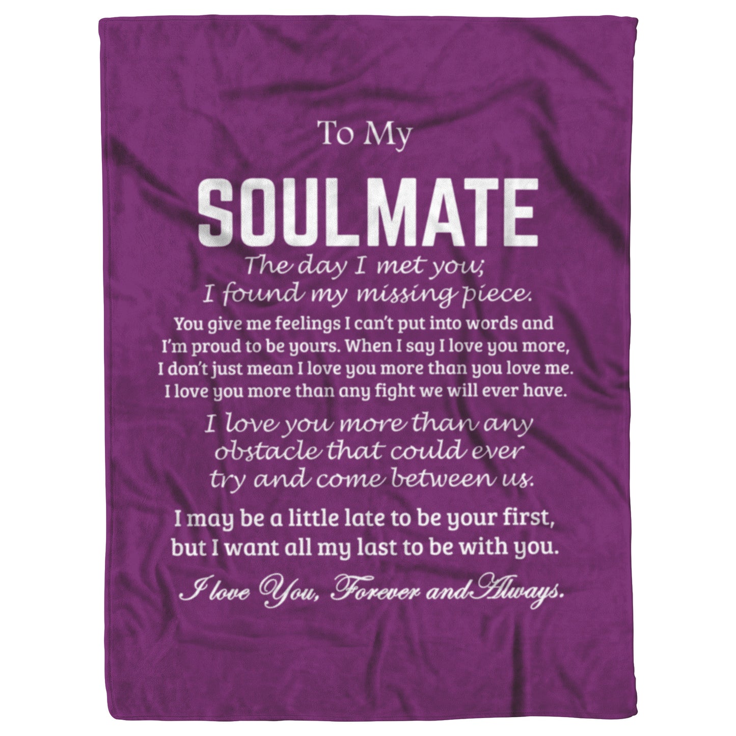 To My Soulmate | Fleece Blanket | Missing Piece | TL