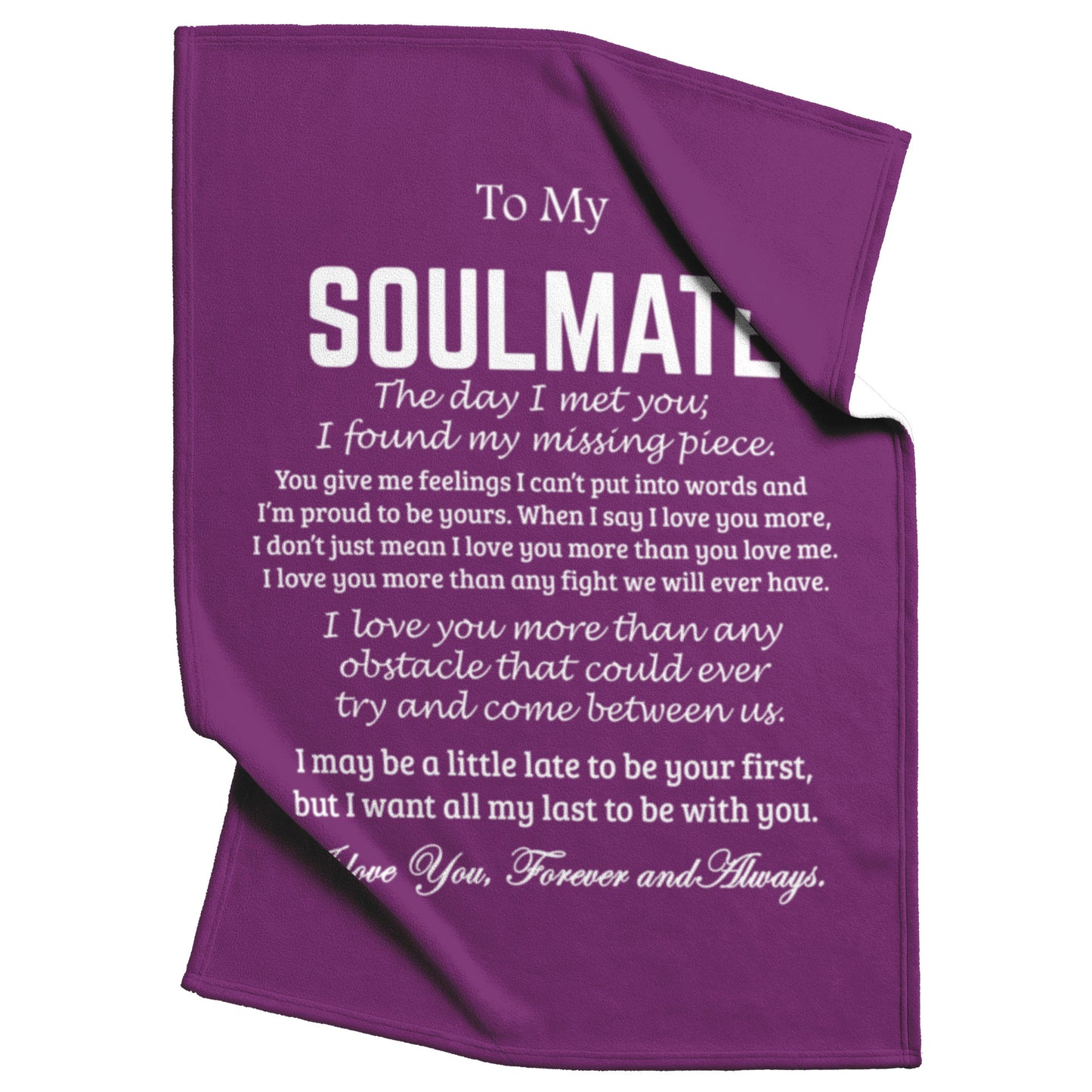 To My Soulmate | Fleece Blanket | Missing Piece | TL