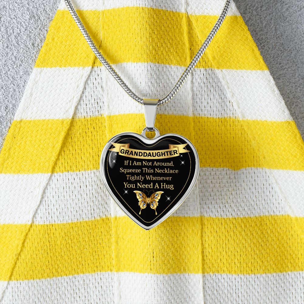 To My Granddaughter | Need a Hug | Heart Pendant