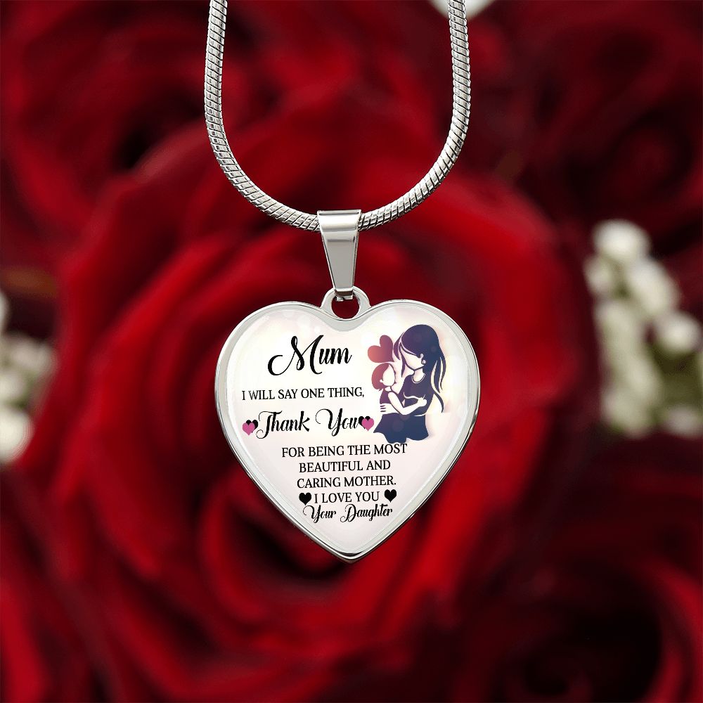 To My Mum | Love You | Heart Pendant
