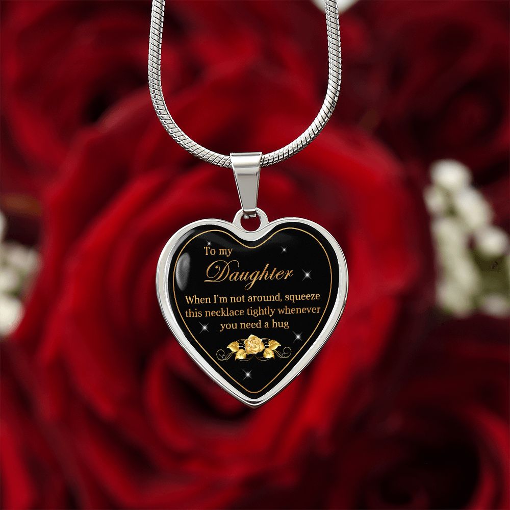 To My Daughter | Hug | Heart Pendant