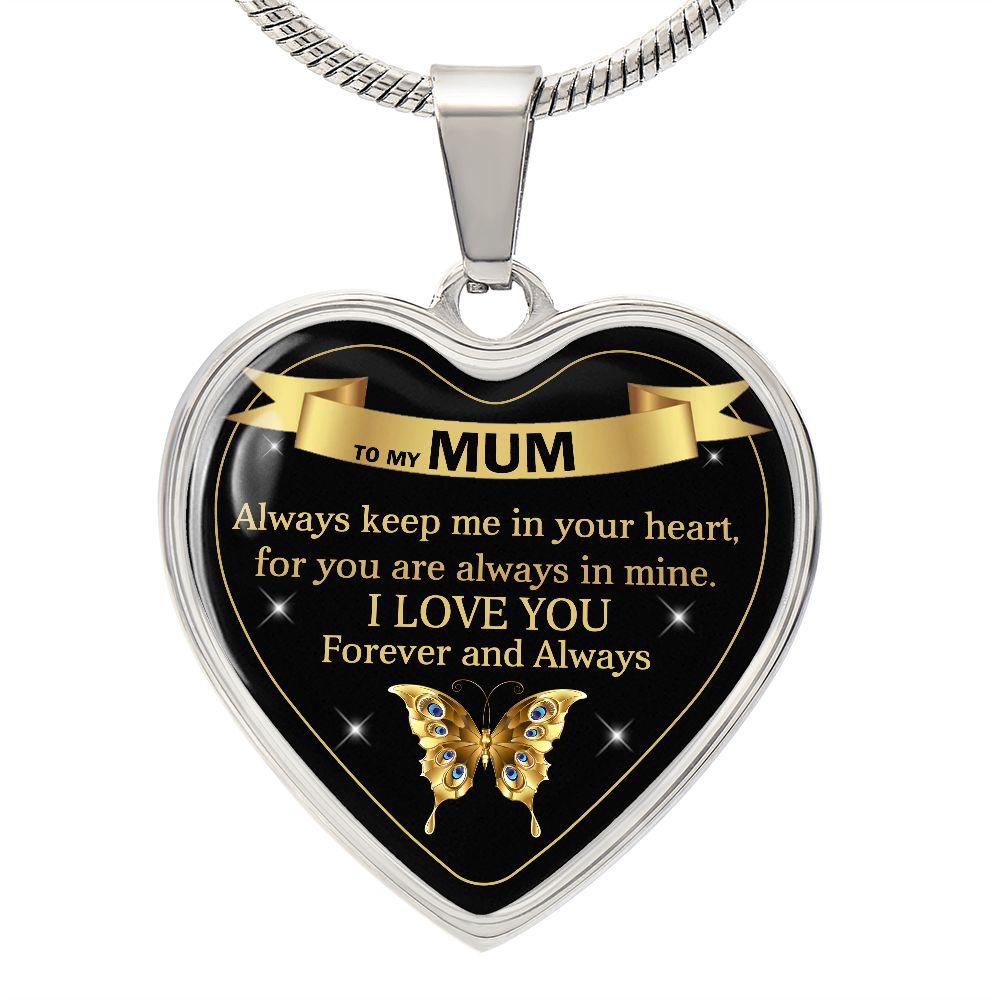To My Mum | Love You | Heart Pendant