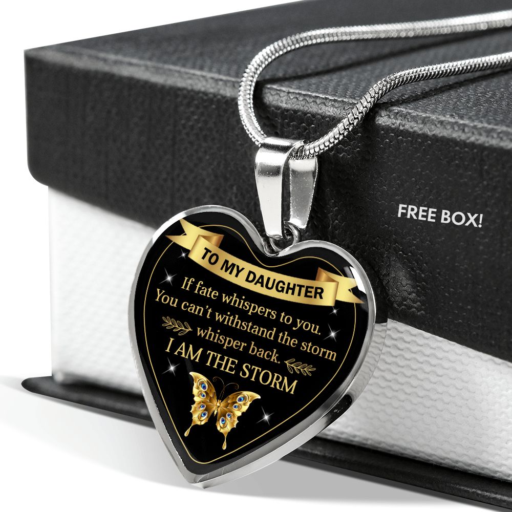 To My Daughter | I Am The Storm | Heart Necklace