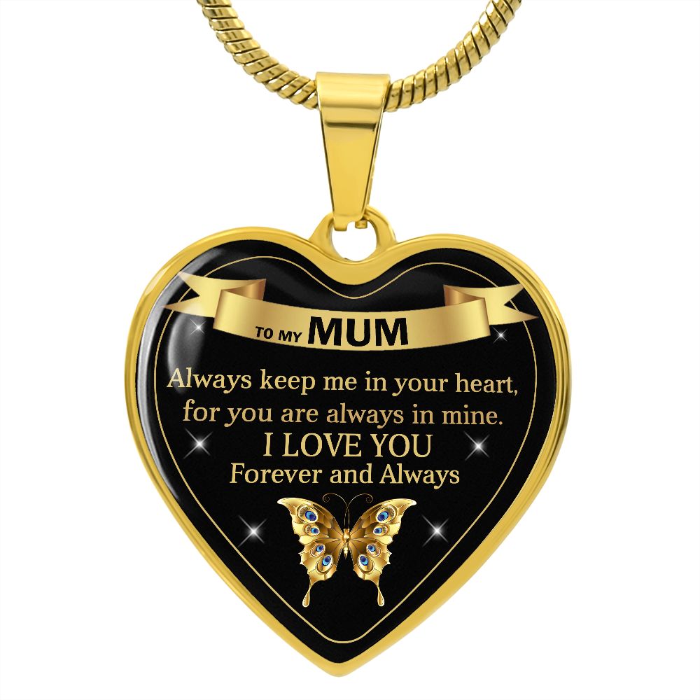To My Mum | Love You | Heart Pendant
