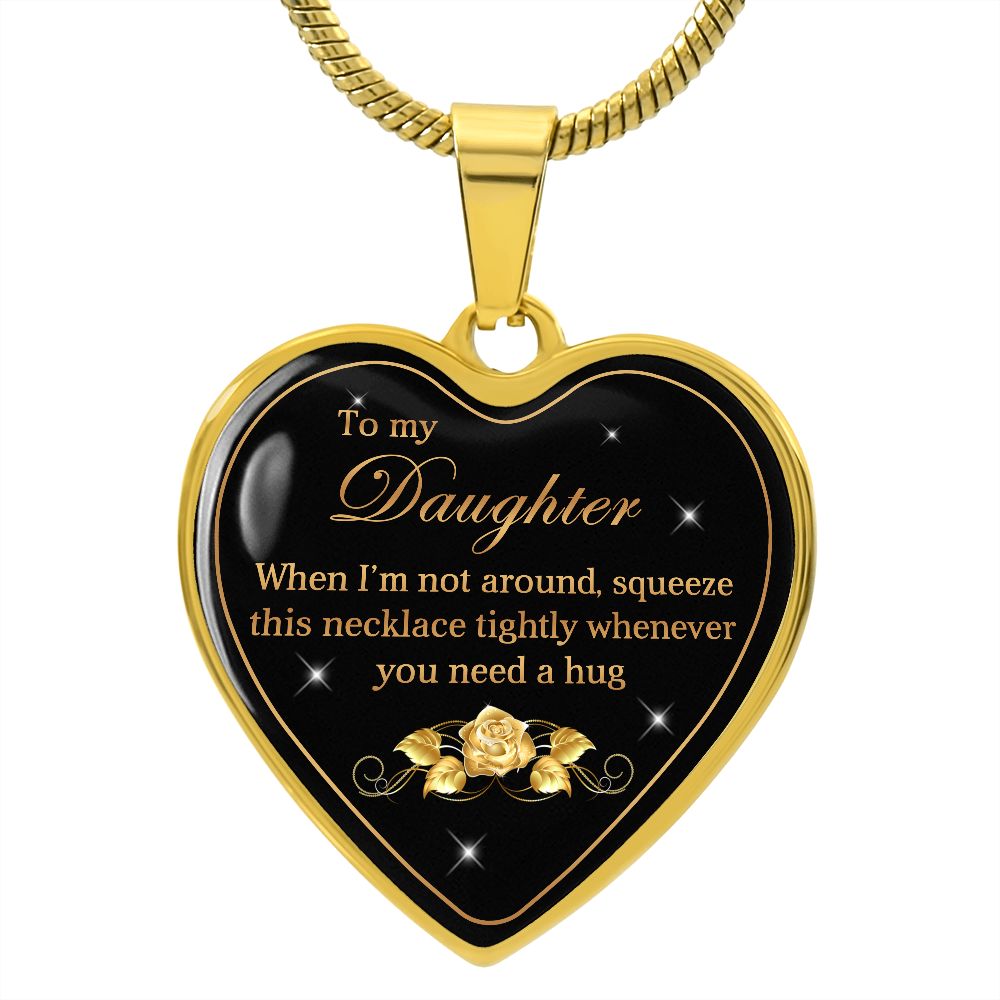 To My Daughter | Hug | Heart Pendant