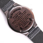 To My Husband | Never Forget | Engraved Wooden Watch