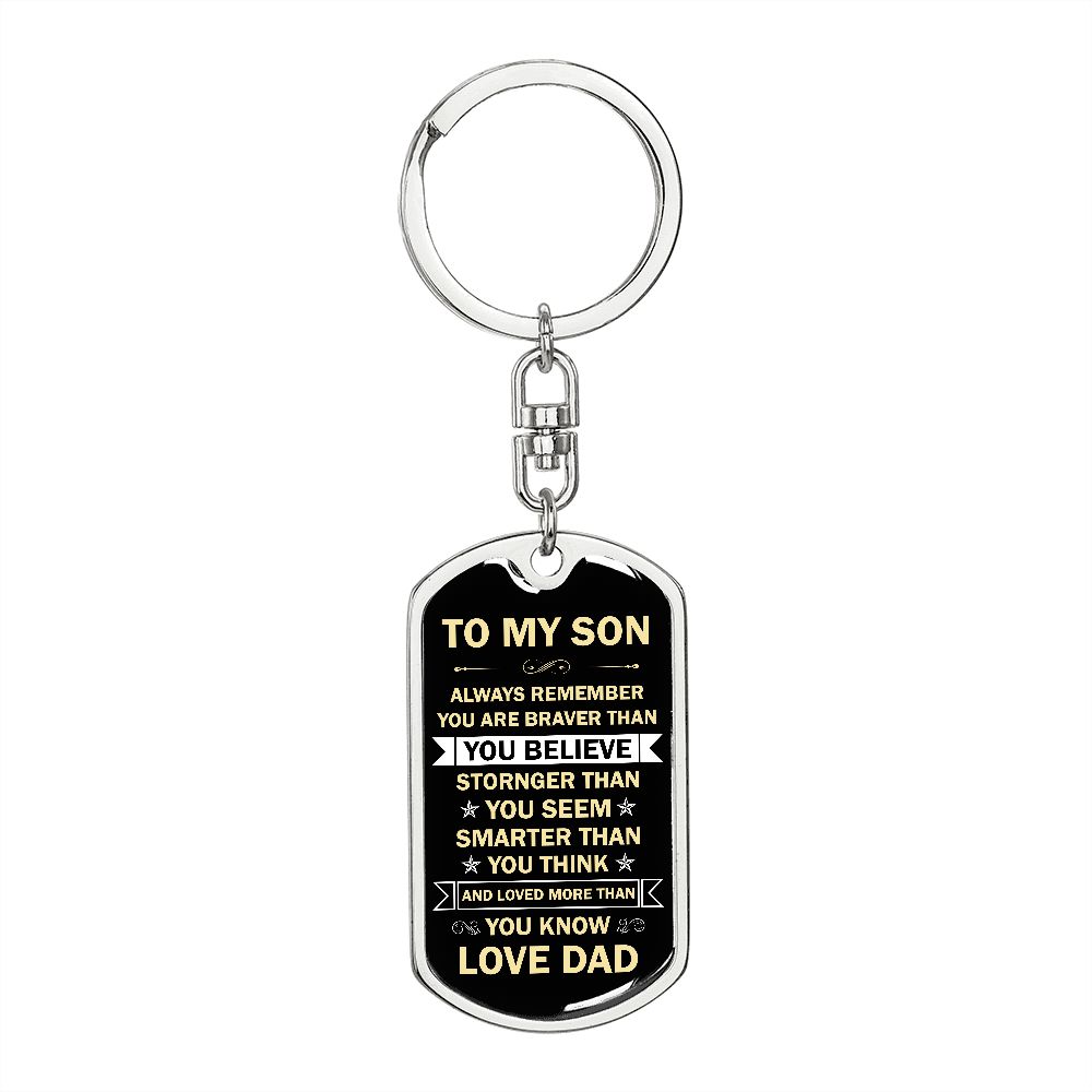 To my Son | You Believe | Dog Tag | Gold