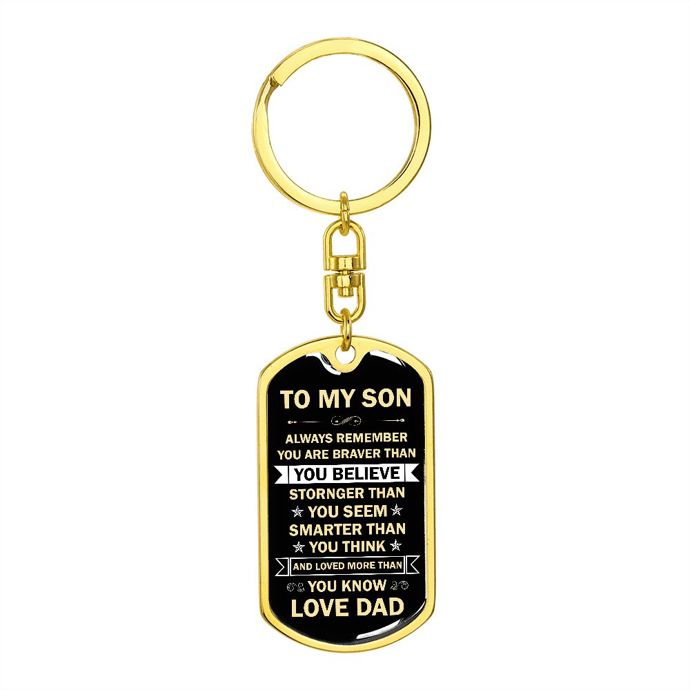 To my Son | You Believe | Dog Tag | Gold
