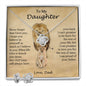 To My Daughter | Old Lion | Love Knot Earring & Necklace Set