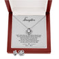 To My Daughter, who took my breath away! Love Knot Necklace Gifts for Birthday, Christmas, and Graduation Jewellery Present Gifts from Dad