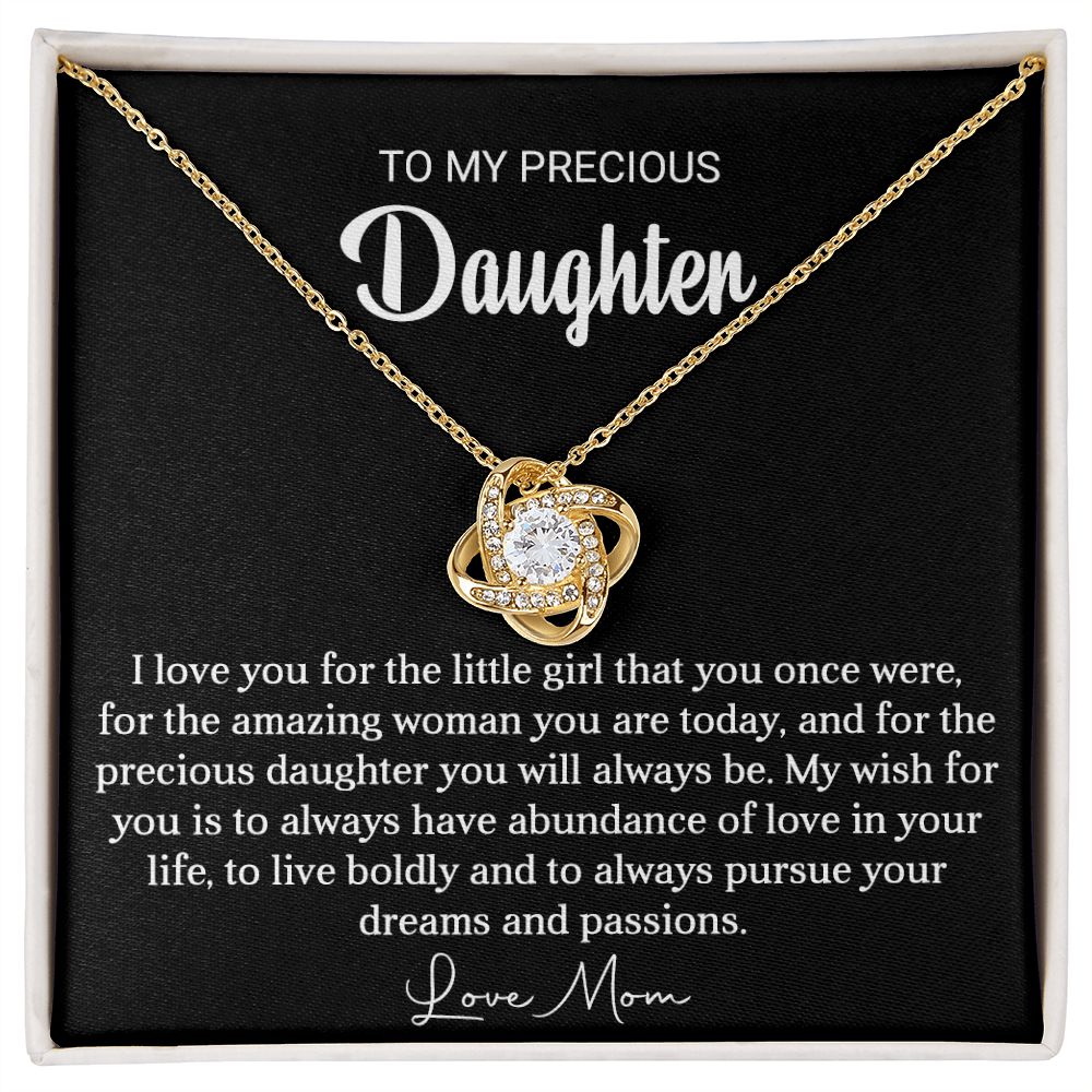 To My Daughter | Live Boldly | Love Knot Necklace | HJ