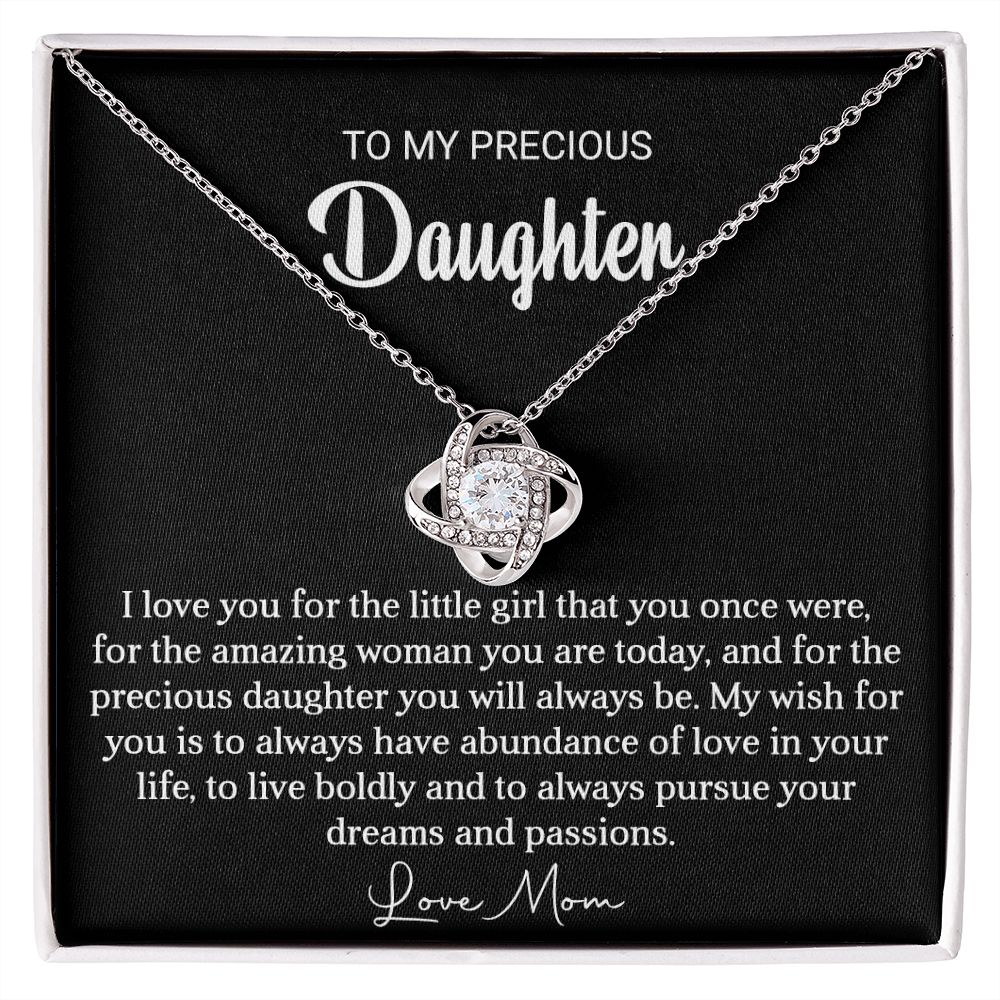 To My Daughter | Live Boldly | Love Knot Necklace | HJ