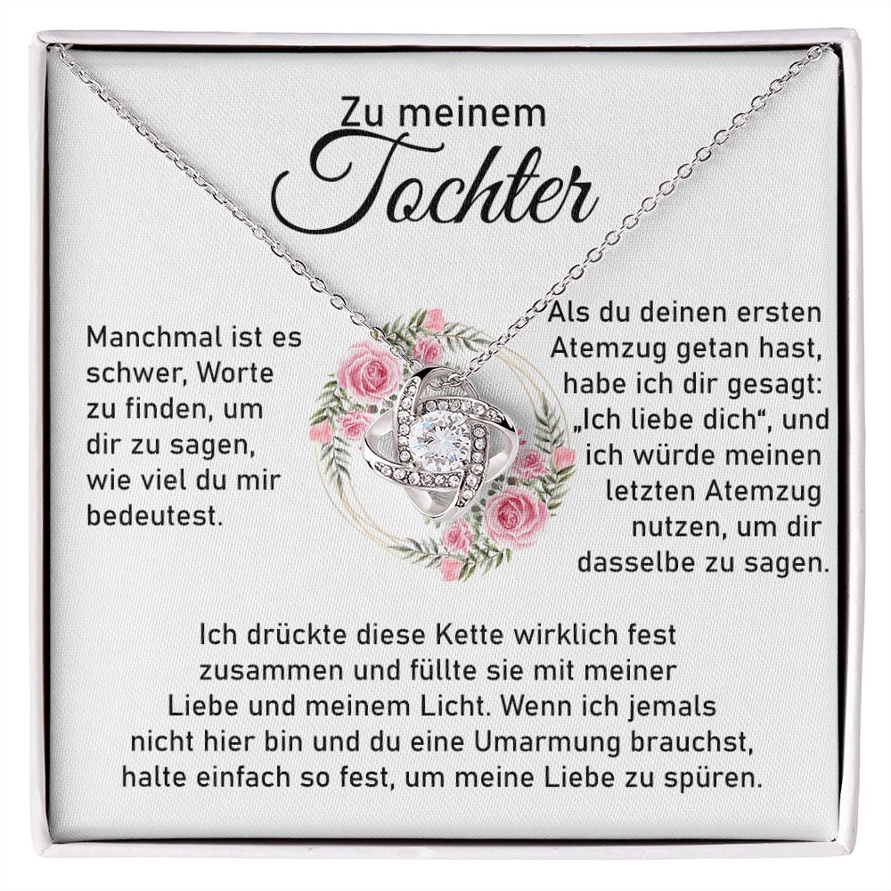 Zu meinem Tochter | Liebe Und Licht | Liebe Knoten Halskette | HJ