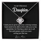 To My Daughter | Strong Woman | Love Knot Necklace | Birthday , Graduation, Christmas Gift
