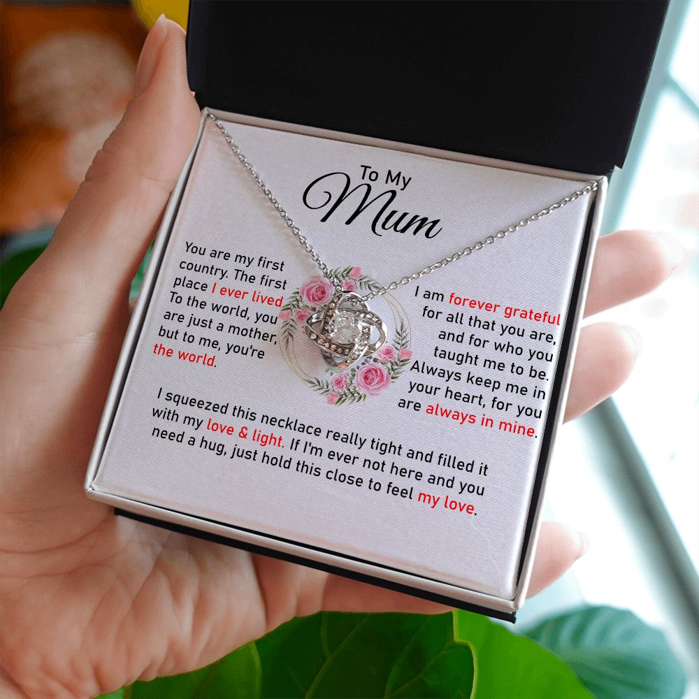 To My Mum | Forever Grateful | Love Knot Necklace