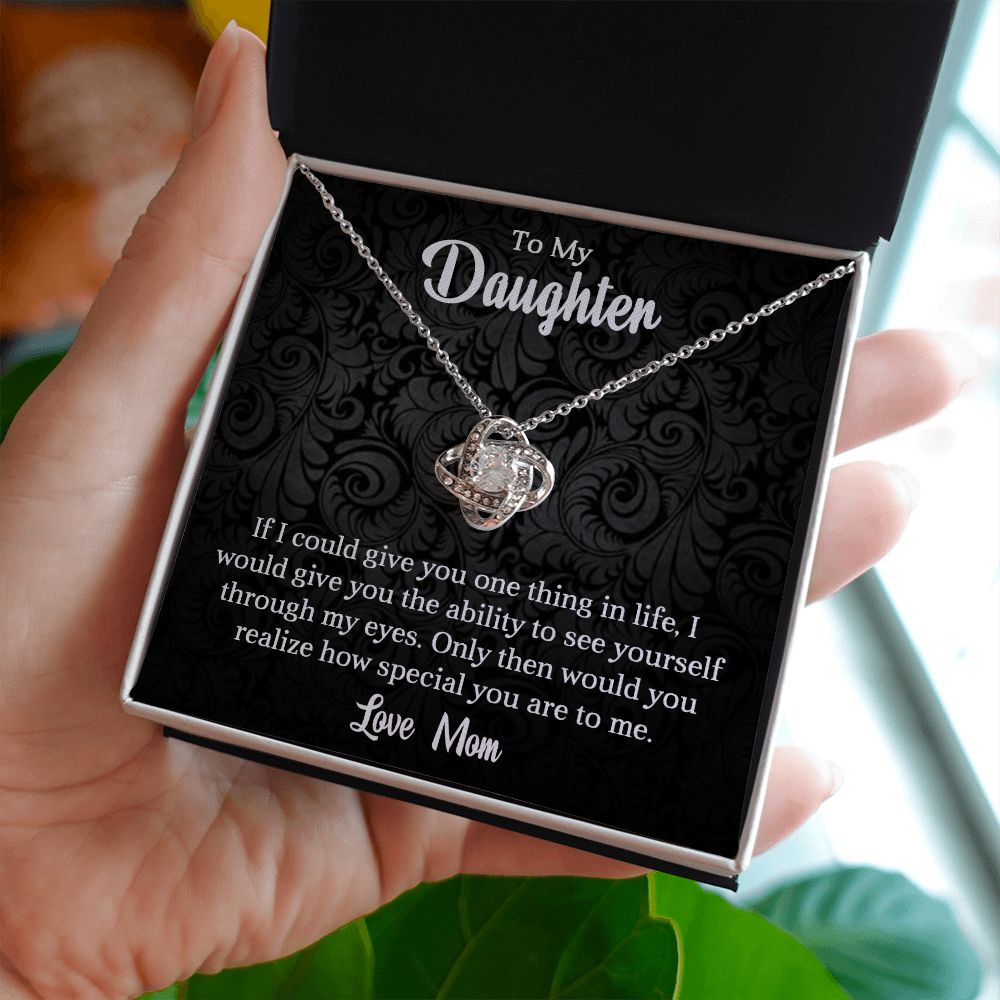 To My Daughter | Through My Eyes | Love Knot Necklace | HJ