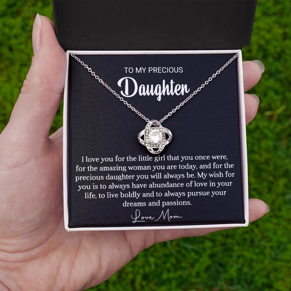 To My Daughter | Live Boldly | Love Knot Necklace | HJ