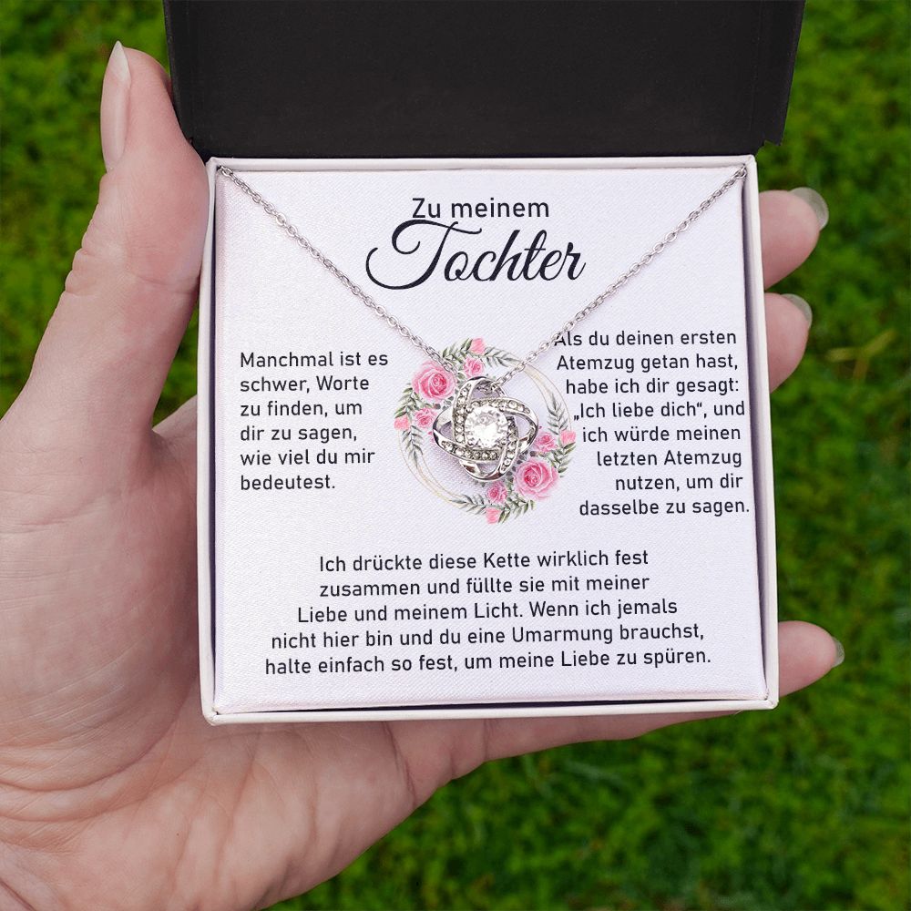 Zu meinem Tochter | Liebe Und Licht | Liebe Knoten Halskette | HJ