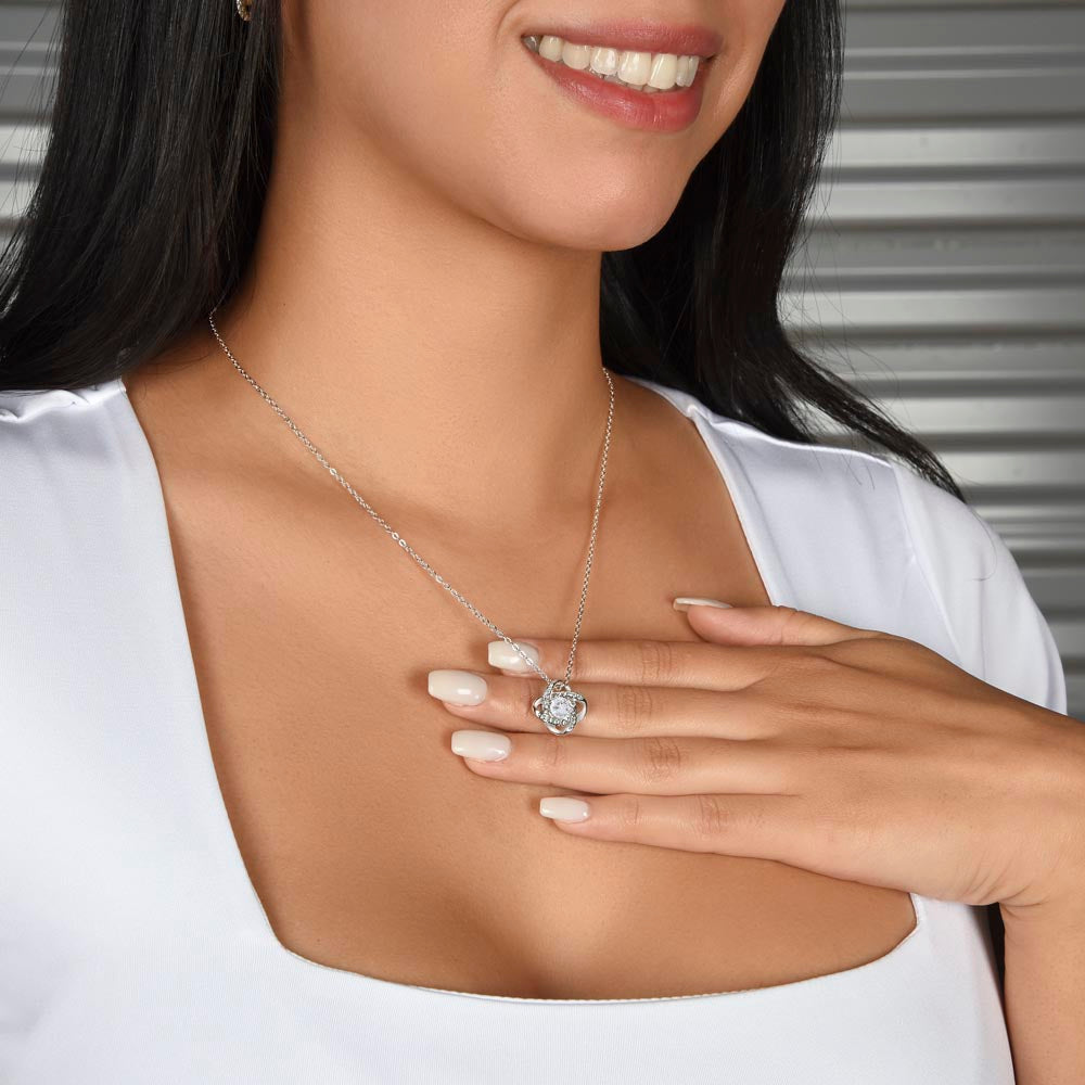 To My Daughter | Beautiful Smile | Love Knot Necklace | HJ