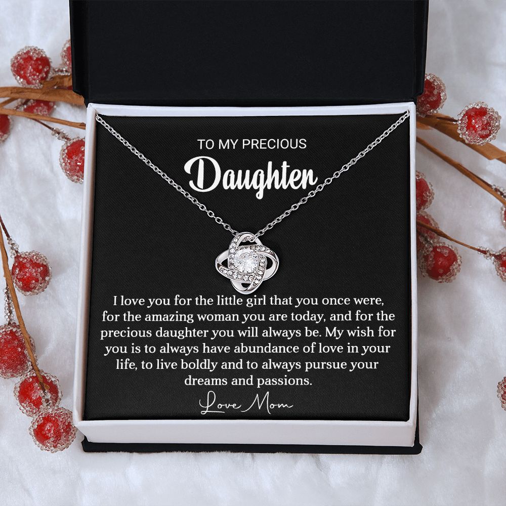 To My Daughter | Live Boldly | Love Knot Necklace | HJ