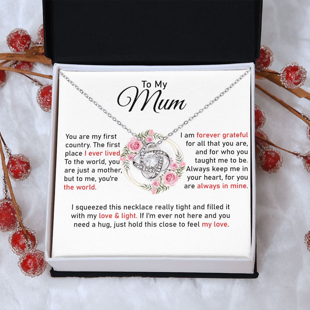 To My Mum | Forever Grateful | Love Knot Necklace