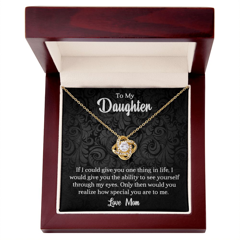 To My Daughter | Through My Eyes | Love Knot Necklace | HJ