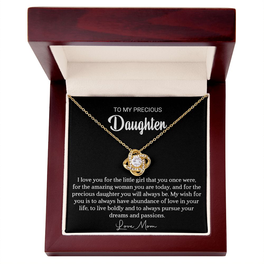 To My Daughter | Live Boldly | Love Knot Necklace | HJ