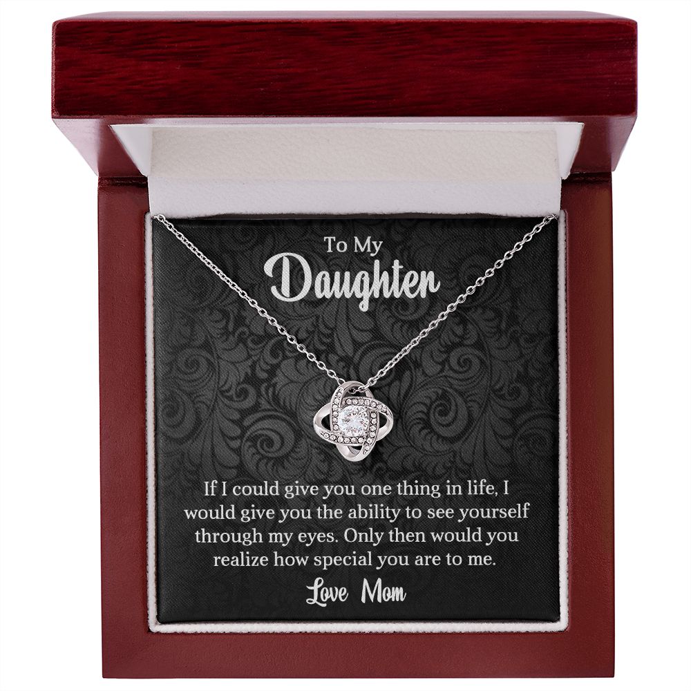To My Daughter | Through My Eyes | Love Knot Necklace | HJ
