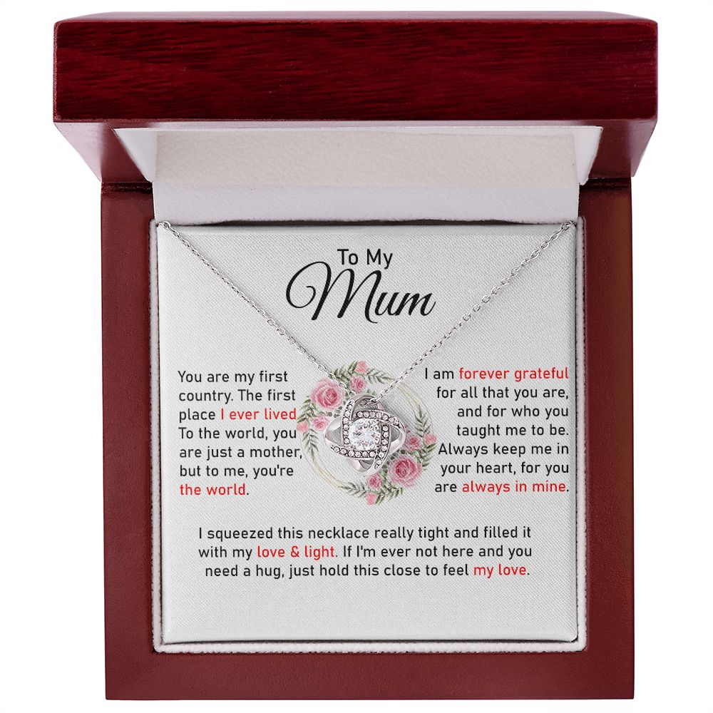 To My Mum | Forever Grateful | Love Knot Necklace