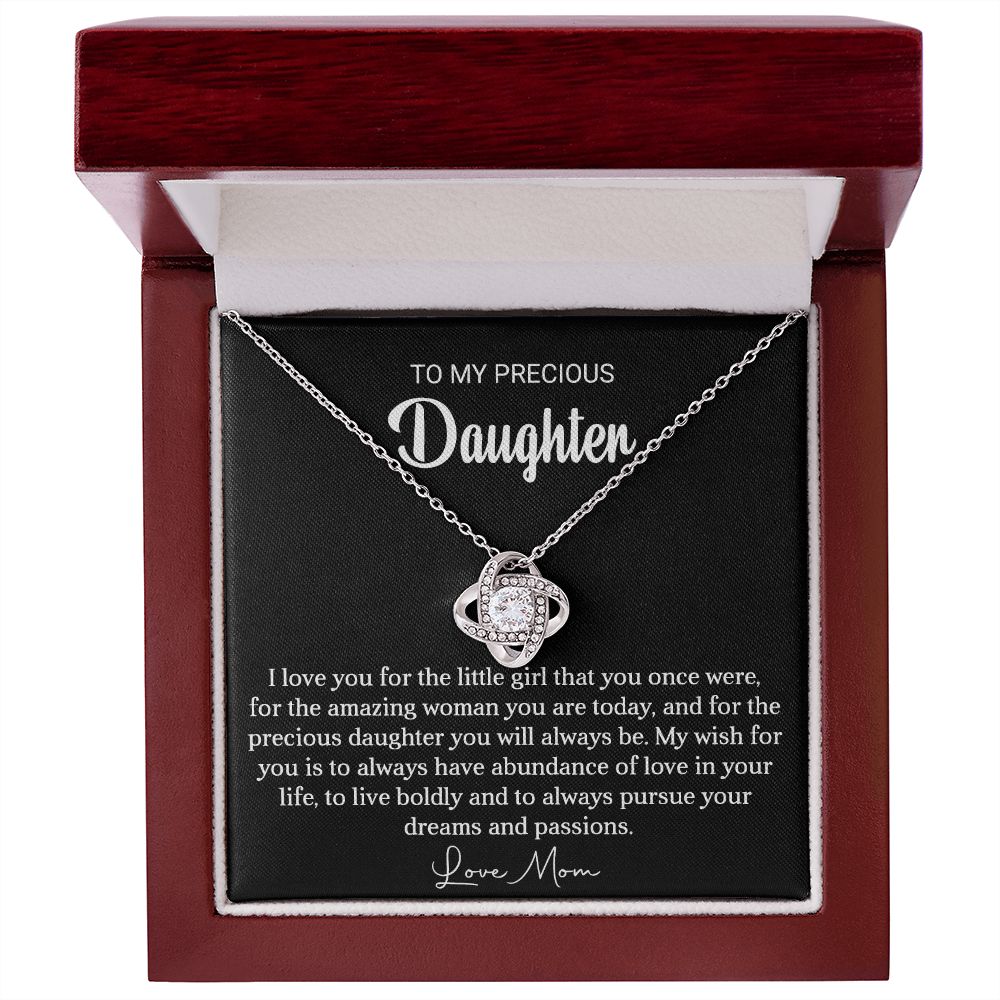 To My Daughter | Live Boldly | Love Knot Necklace | HJ