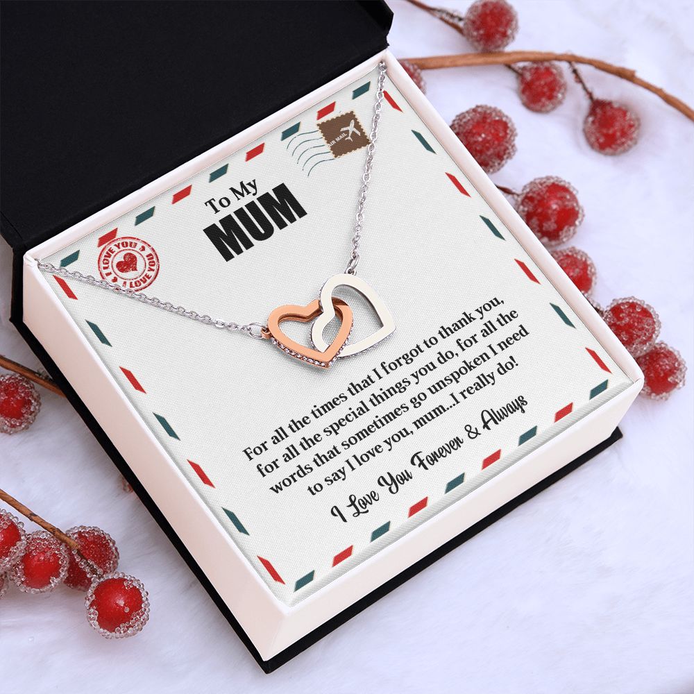 To My Mum | I love You | Interlocking Hearts