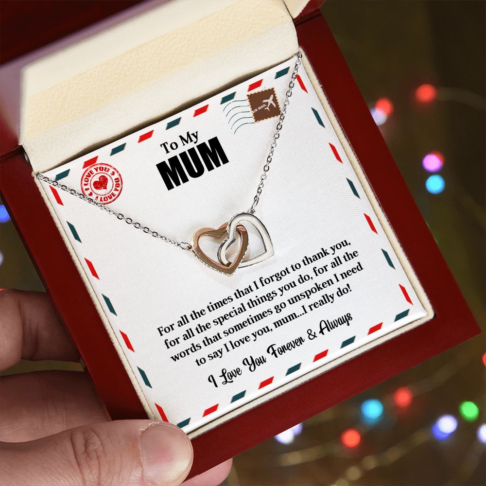 To My Mum | I love You | Interlocking Hearts