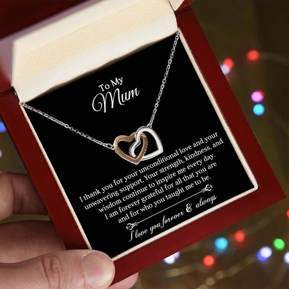 To My Mum | Unwavering Support | Interlocking Hearts
