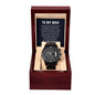 To My Man | My Home | Black Chronograph Watch