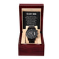 To My Son | Believe Deep | Black Chronograph Watch | HJ