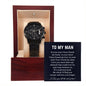 To My Man | My Home | Black Chronograph Watch