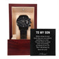 To My Son | Believe Deep | Black Chronograph Watch | HJ