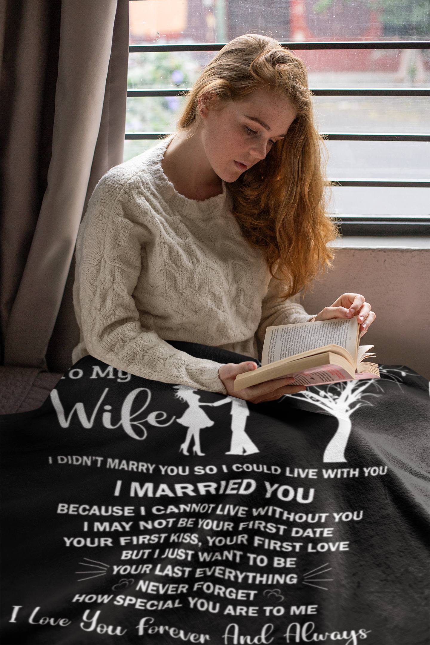 To My Wife | Without You | Fleece Blanket | AOP
