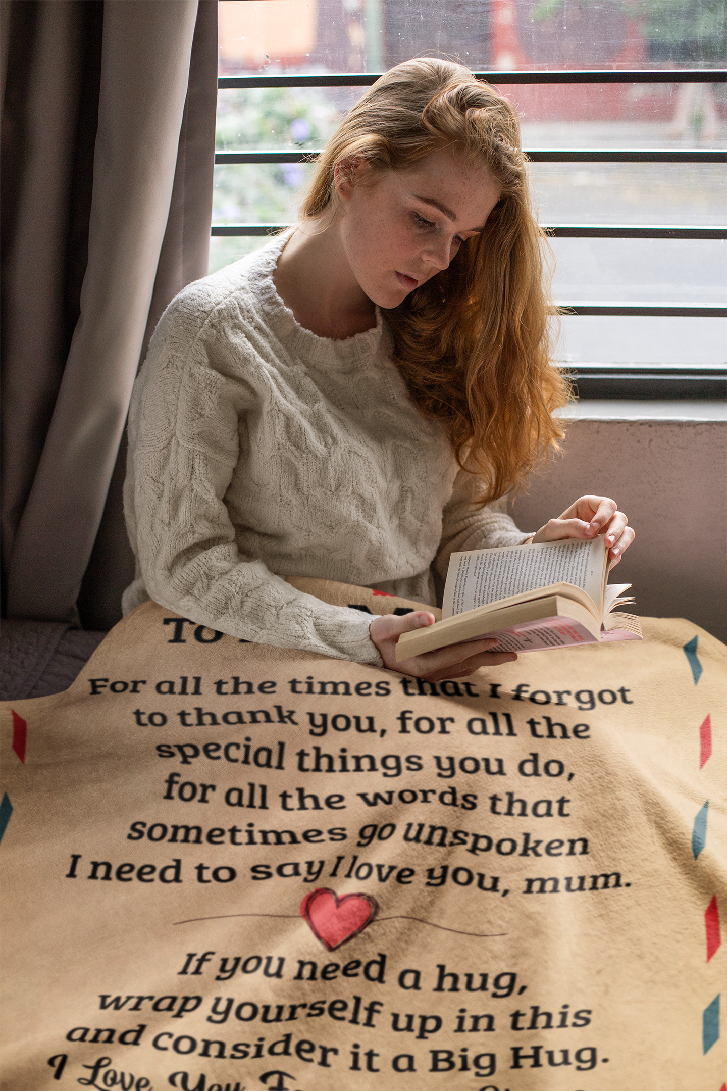 To My Mum | I Love You | Fleece Blanket | AOP