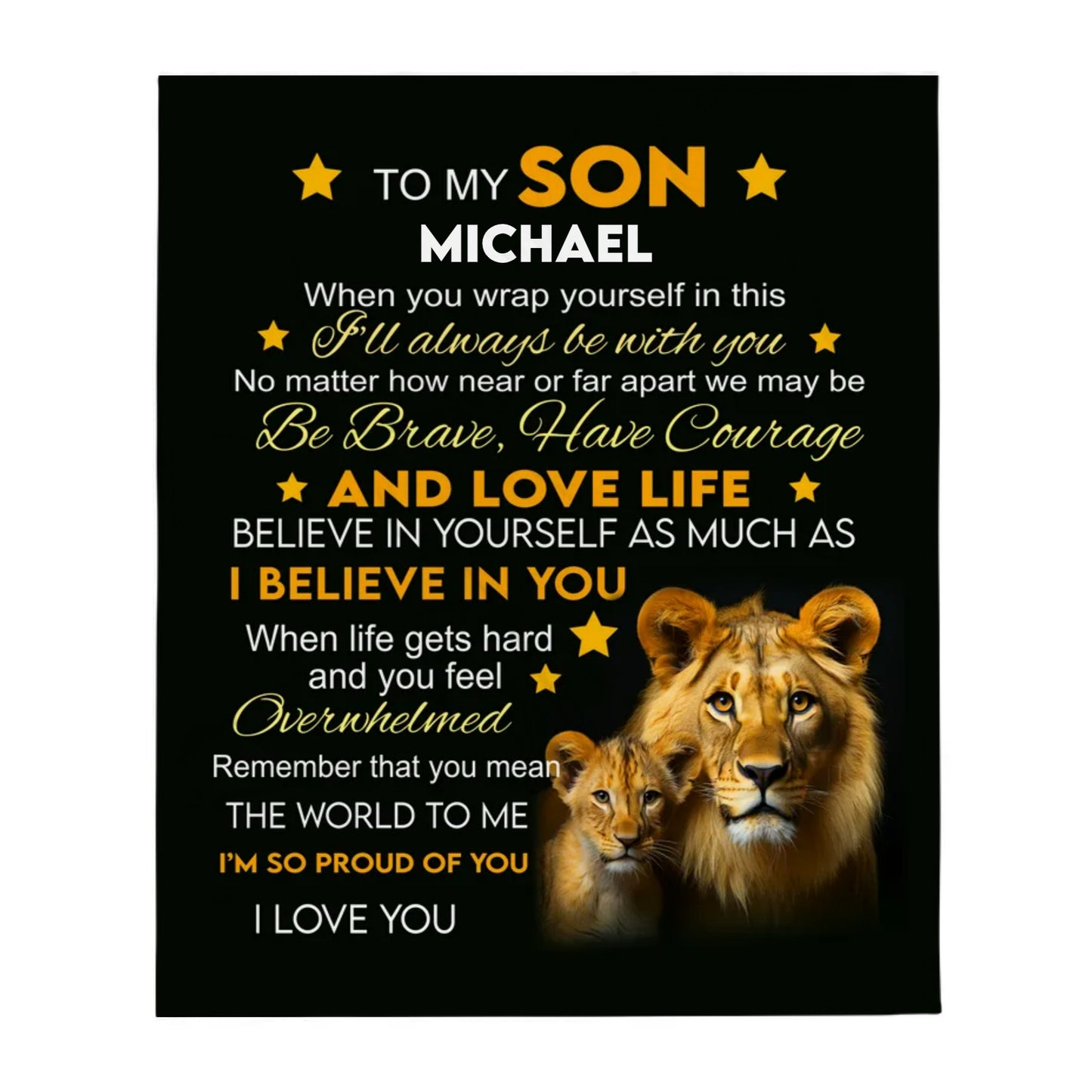 To My Son | Love Life | Personalized Throw Blanket 50*60 v2