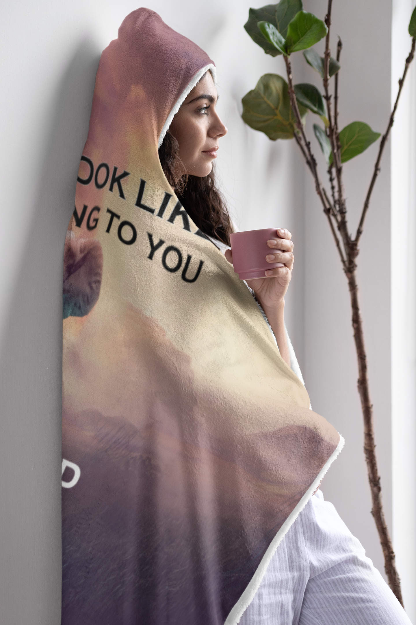 Thinking About Elephants | Premium Adult Hooded Blanket | AOP